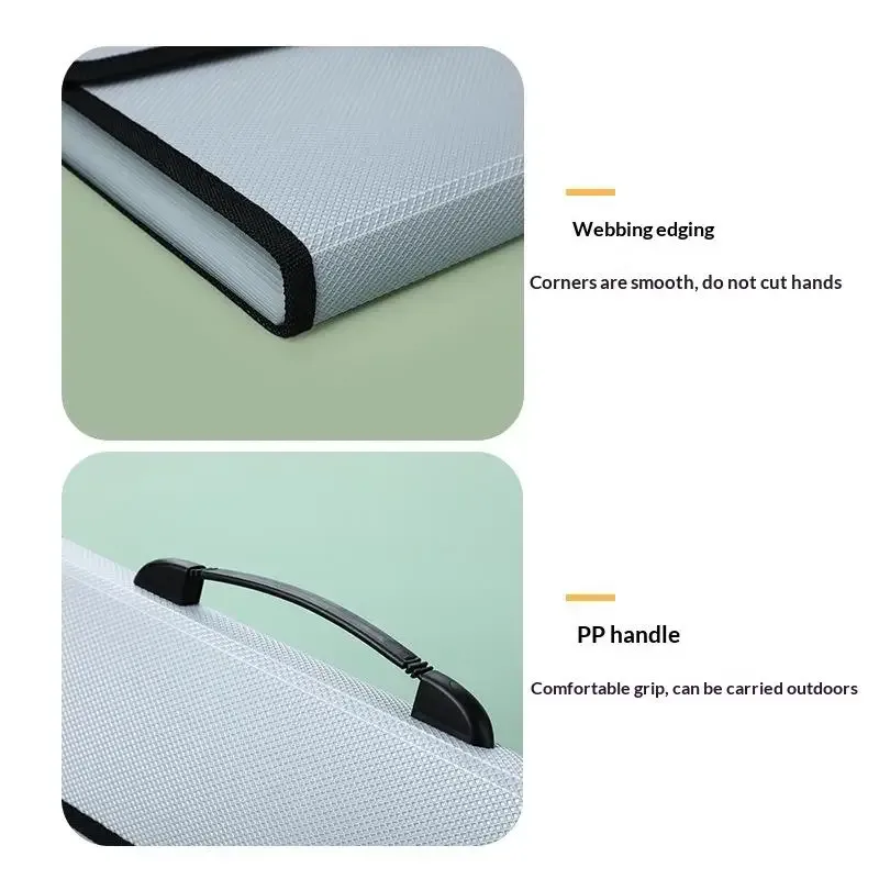 organisateur de documents longs à motif diamant, sac accordéon portable extensible, classeur de bureau professionnel multicouche, pack combiné