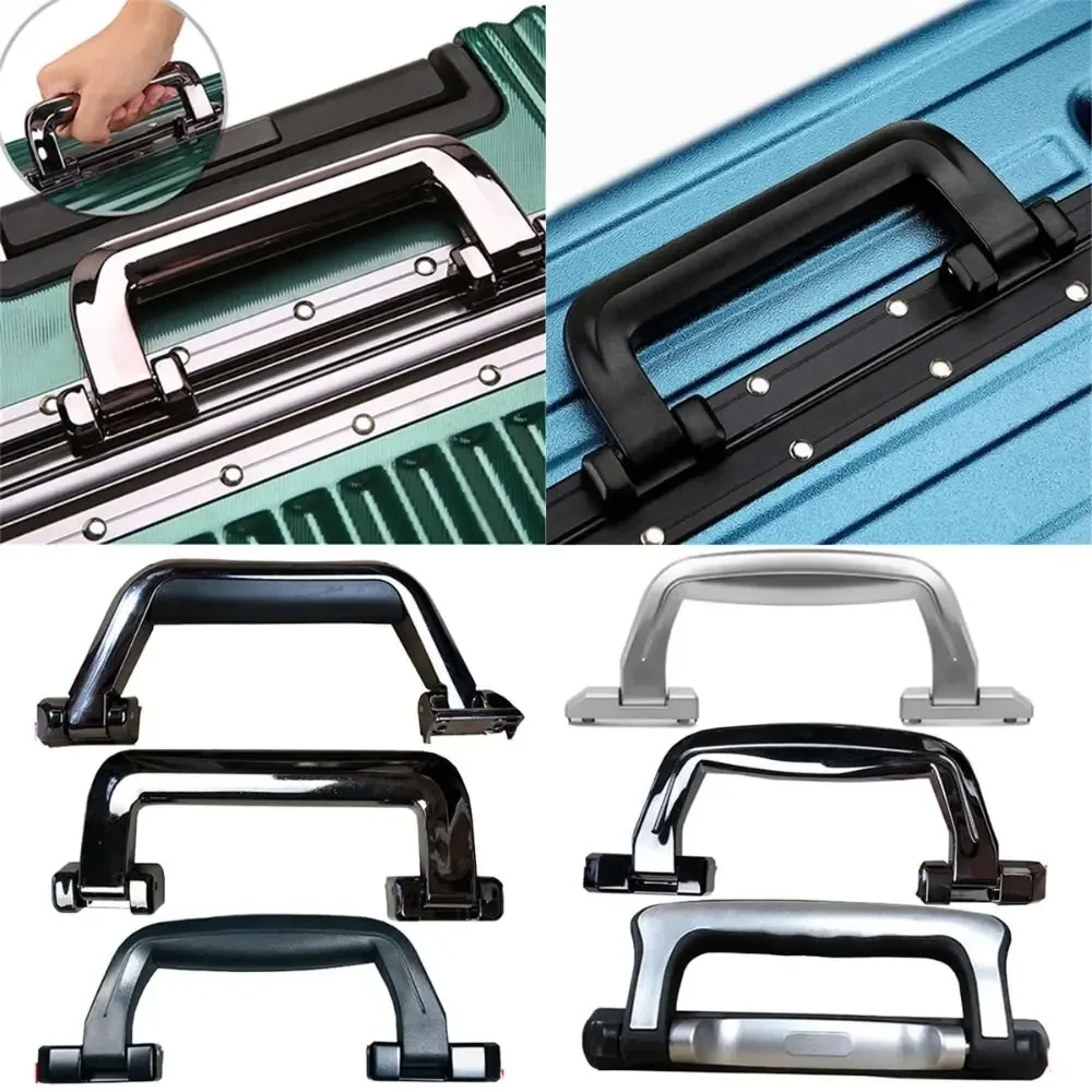 poignée de boîte à bagages portable en plastique noir et argent, valise de remplacement, étui, réparation, fournitures de voyage