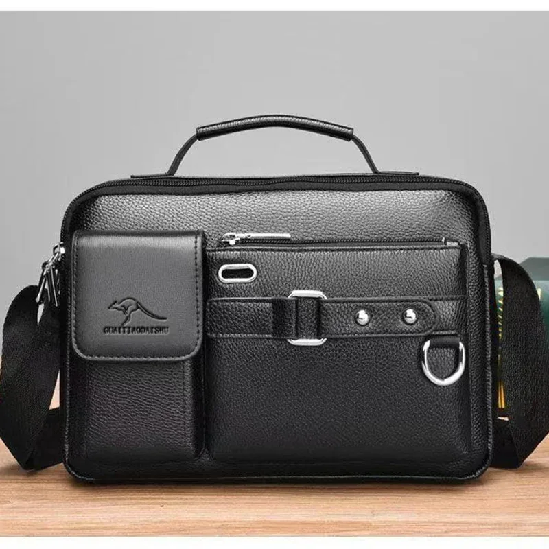sac messager rétro pour homme avec design imperméable, grande capacité, sacoche pour ordinateur portable pour le travail de bureau, les voyages et l'école