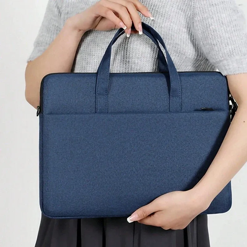 nouveau sac pour ordinateur portable avec nom brodé personnalisé sac pour ordinateur portable de grande capacité pour affaires en plein air, sac cadeau pour ordinateur portable à bandoulière unique