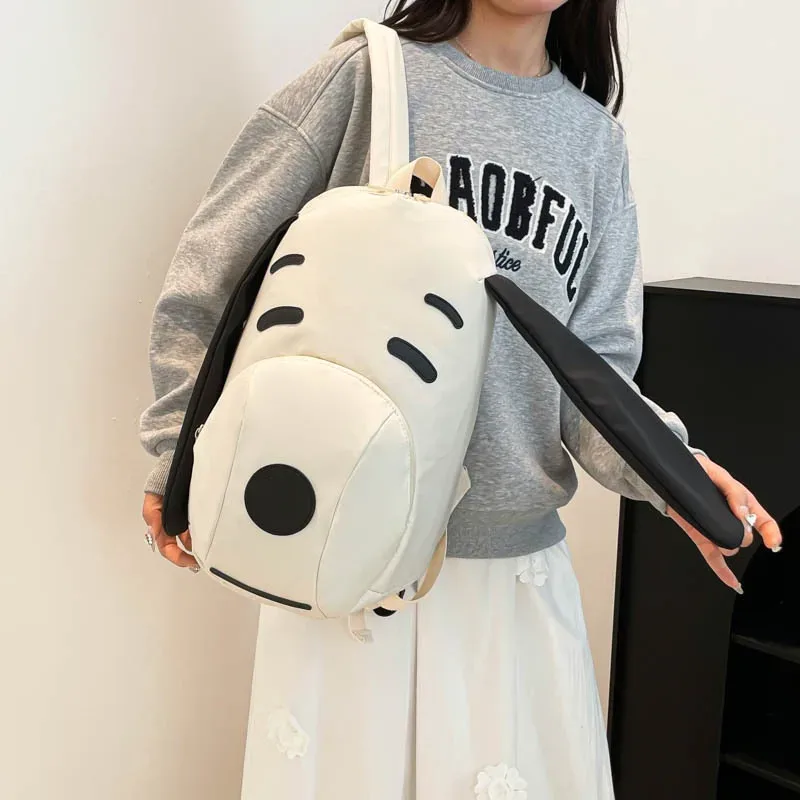 sac à dos pour femme imprimé chien de dessin animé, style niche, décontracté, pour l'école, sacoche pour ordinateur portable, sac à dos d'étudiant, sac à dos de shopping en plein air