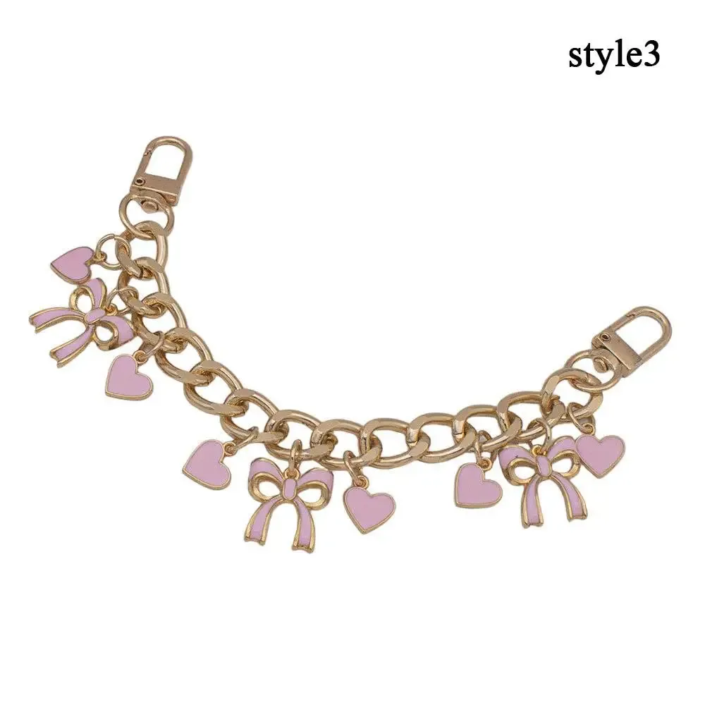 sac en fleurs de cerisier, pendentif, chaîne, nœud en forme de cœur, émail, breloque pour téléphone, chaîne, sangle d'extension, accessoires de sac à bandoulière