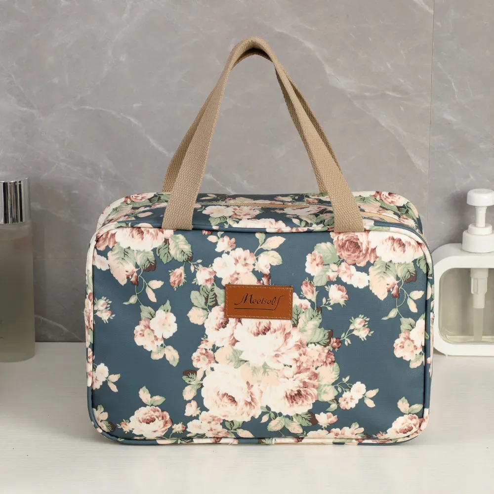 grande trousse de toilette portable de grande capacité, étanche, pour le voyage et les activités de plein air, pour articles de toilette et de douche
