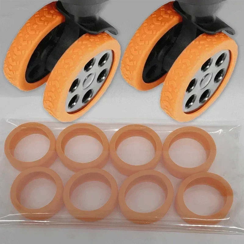 protège-roues en silicone pour valise, housse de protection silencieuse pour roulettes de chariot, accessoires de valise