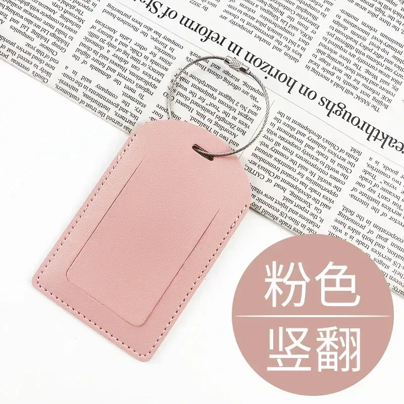 étiquettes de bagage en cuir pu pour femmes et hommes, nom de voyage, porte-adresse d'identification, étiquette d'adresse de valise, sac d'embarquement, accessoires