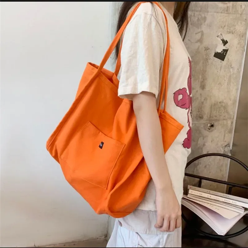 sac en toile de haute qualité réutilisable shopping sac à bandoulière femmes simple décontracté usage quotidien sac à main fourre-tout femme portable pliant sac à main