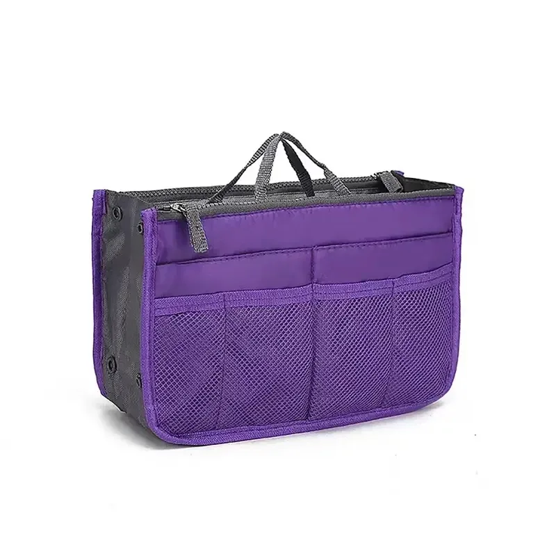 organisateur insérer sac femmes nylon voyage insérer organisateur sac à main sac à main grande doublure dame maquillage cosmétique sac pas cher femme fourre-tout