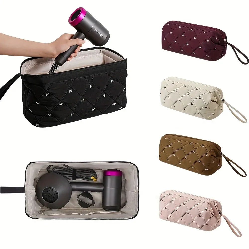 nouveau étui organisateur de cheveux de beauté de grande capacité sac cosmétique sacs de rangement cosmétiques de voyage portables avec fer à friser/sèche-cheveux