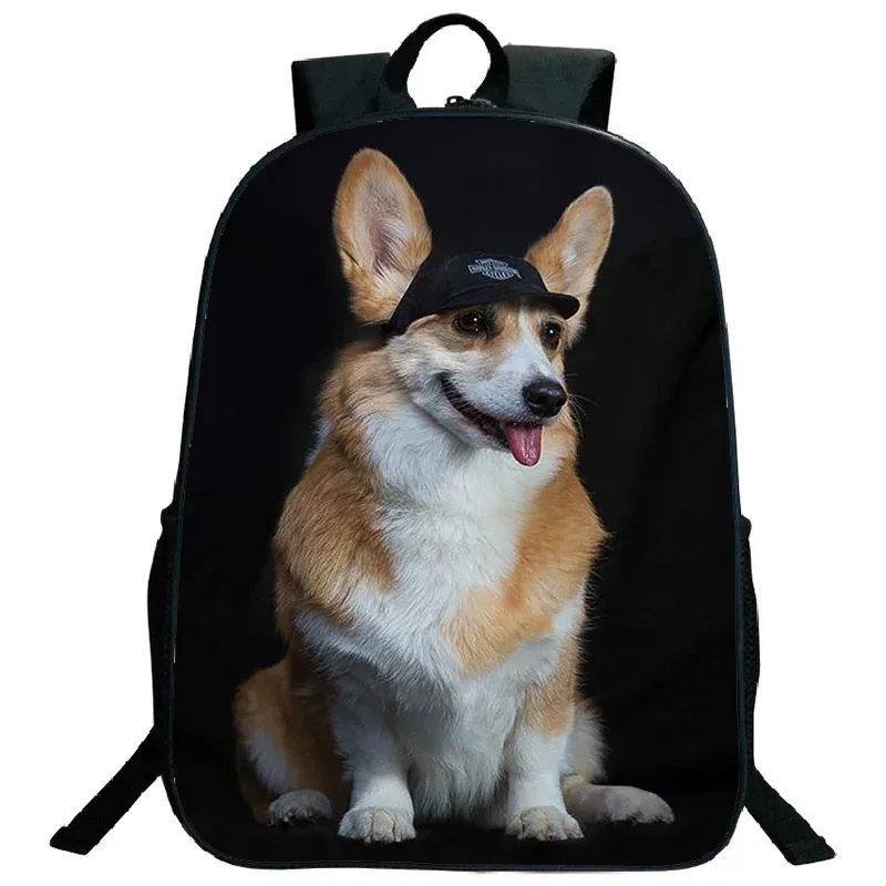 sac à dos imprimé de troupeau des contribuables allemands, grande capacité, sacs d'école pour garçons et filles, sac à dos mignon pour chien corgi husky, sac de voyage étanche, cartable