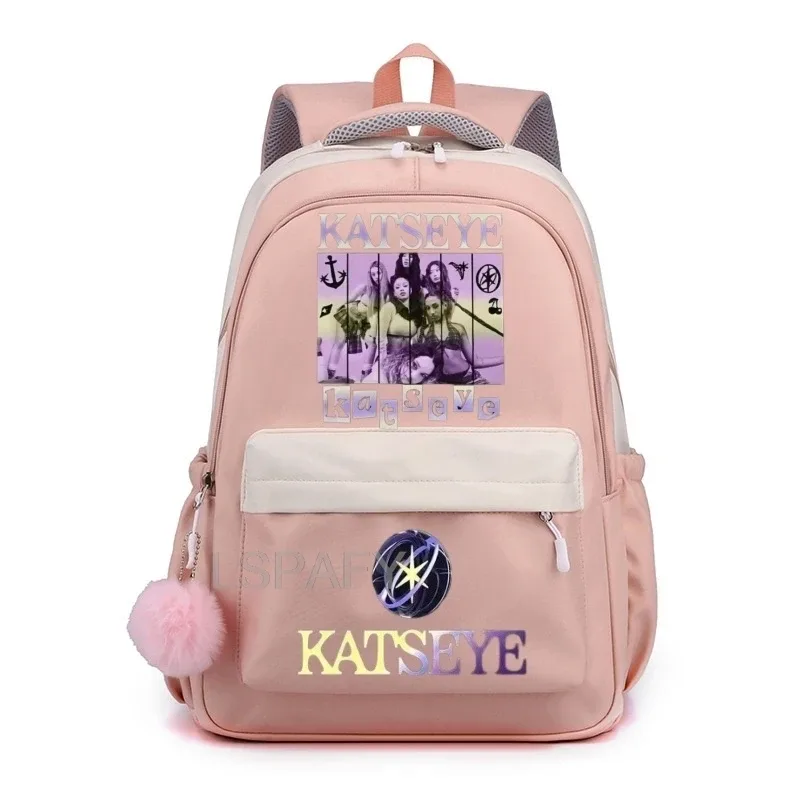 sac à dos pour ordinateur portable katseye funny teenager, sac d'école en toile cool pour femmes, sacs à dos d'étudiant de haute qualité, sac d'école tendance pour filles