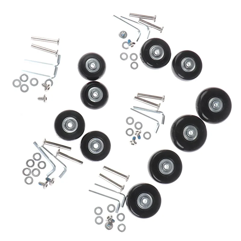kit de réparation de pièces de valise, essieux de remplacement, roues de bagage de voyage silencieuses, roulettes, od 40-54mm, 1 jeu