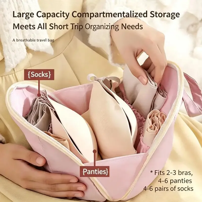 sac de rangement portable pour soutien-gorge, en polyester imperméable, grande capacité, pour voyage, affaires, usage quotidien