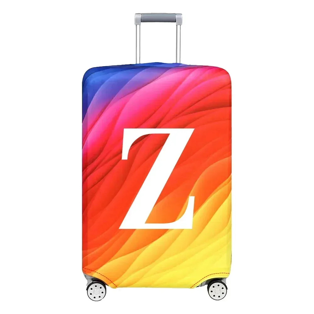 housse de protection pour compartiment à bagages, série de lettres blanches, tissu résistant, housse anti-poussière pour valises de voyage de 18 à 32 pouces
