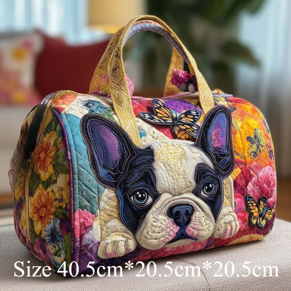 sacs de voyage pour chien matelassés imprimés en 3d, sacs de voyage pour animaux de compagnie artistiques, durables, pour le week-end, la salle de sport, le yoga, design unique pour teckel, corgi, bouledogue français