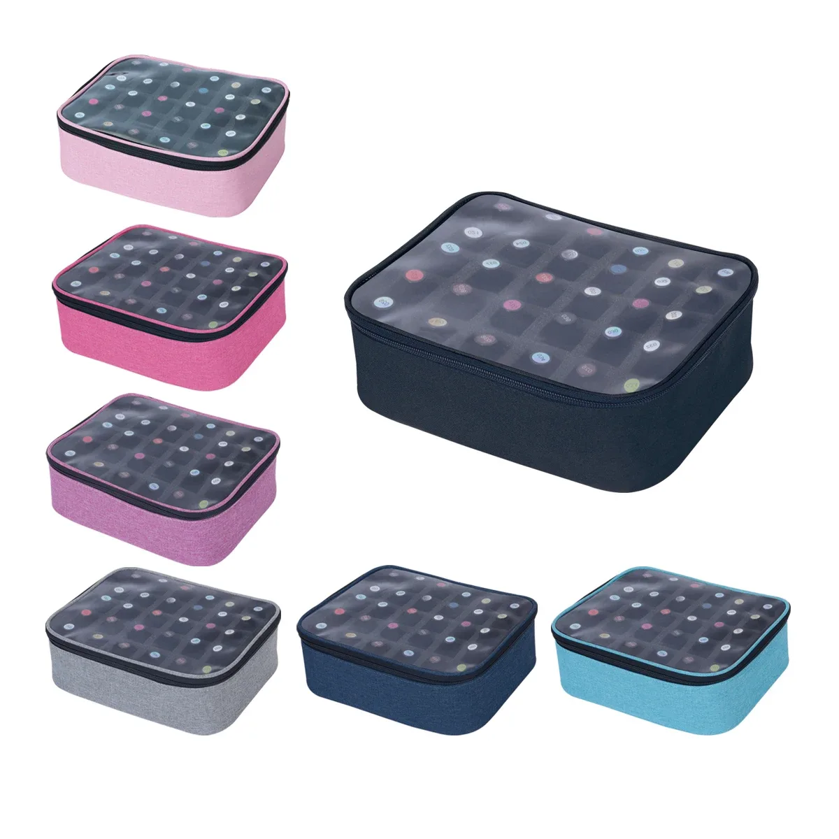 Organisateur de vernis à ongles de grande capacité de 30 bouteilles – Trousse de maquillage élégante et portable avec séparateurs amovibles, peut contenir jusqu'à 15 ml/0,5 fl.oz