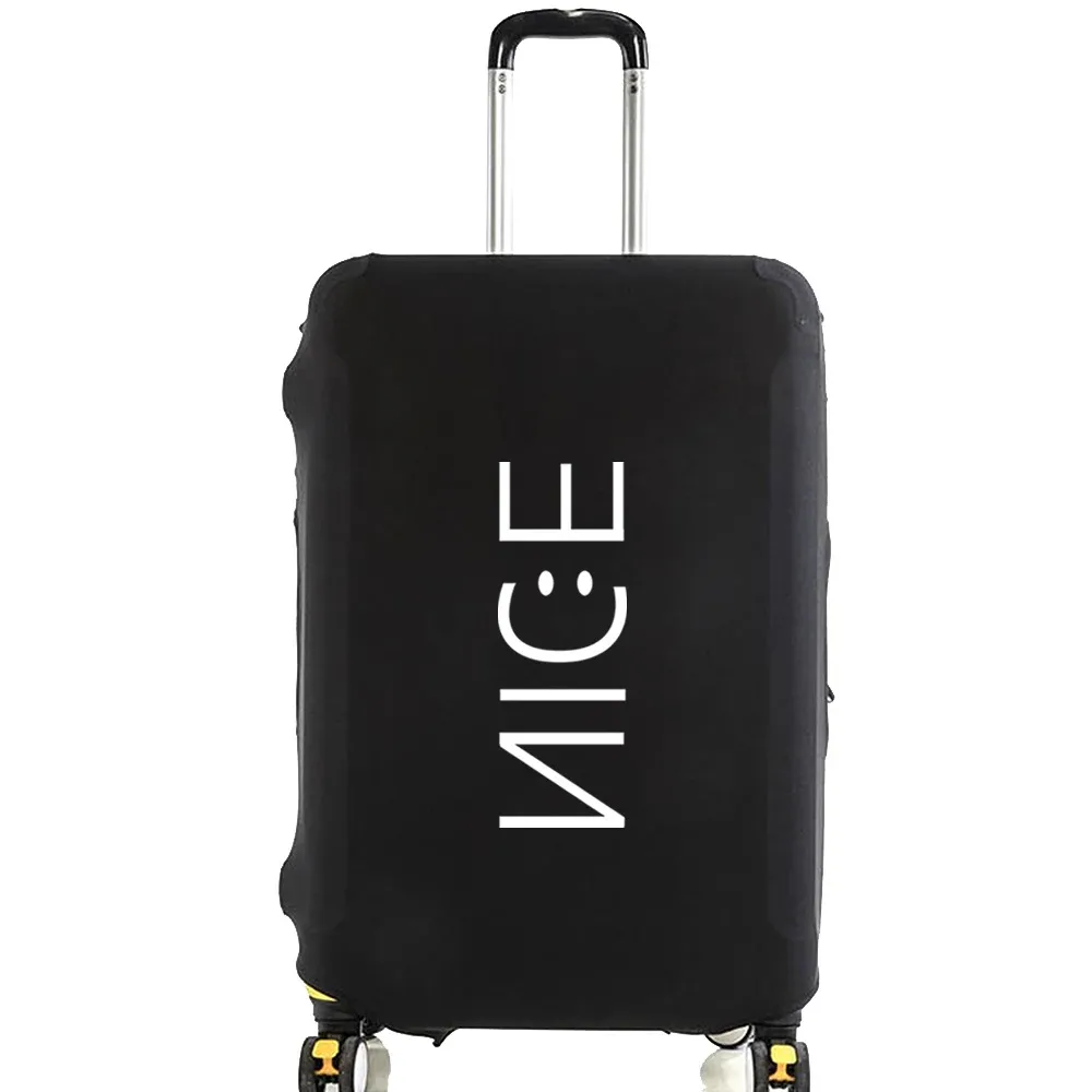 juste de bagage unisexe avec motif de série d'images blanches, sacs à poussière élastiques, valise à roulettes, étui à la mode, accessoires de voyage, 18 "-28"