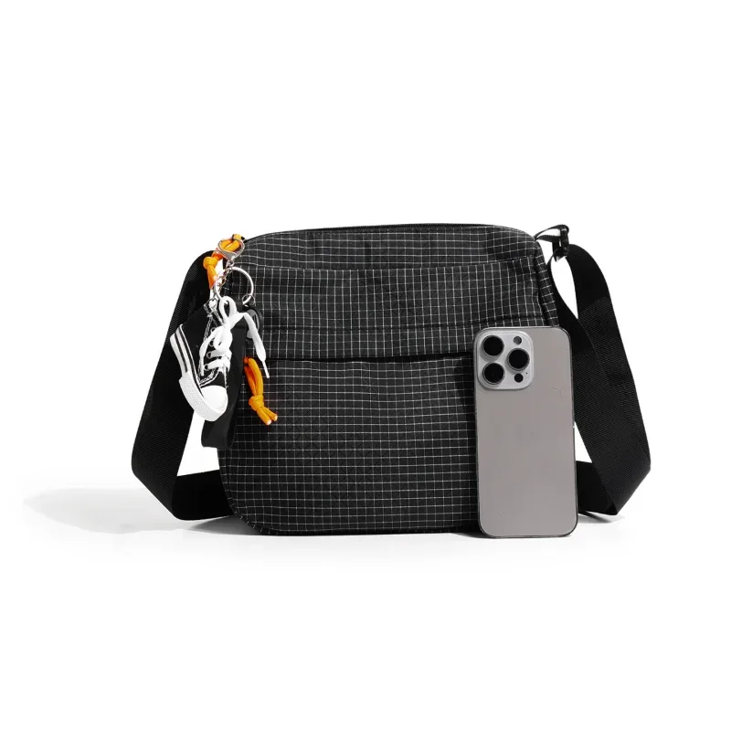 sac bandoulière unisexe, style japonais et coréen, simple, imperméable, petit sac carré léger, pour tous les jours, voyages en plein air, sac à bandoulière pour téléphone