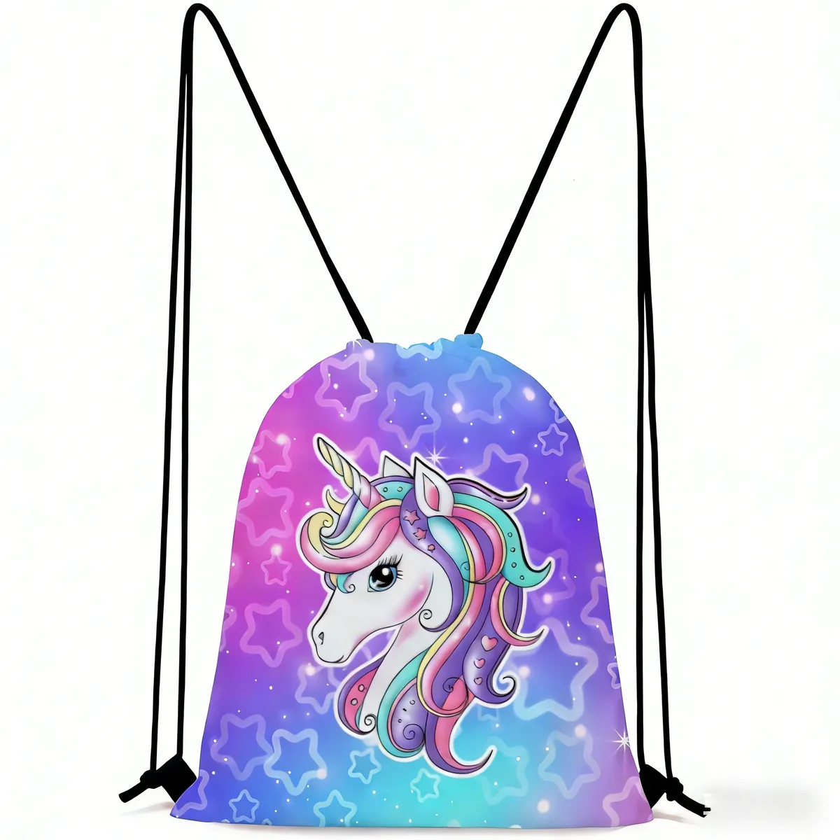 sac à dos à cordon de serrage, bretelles réglables, poche décontractée, sac de rangement pour le sport et l'entraînement, style neutre, couleurs mélangées