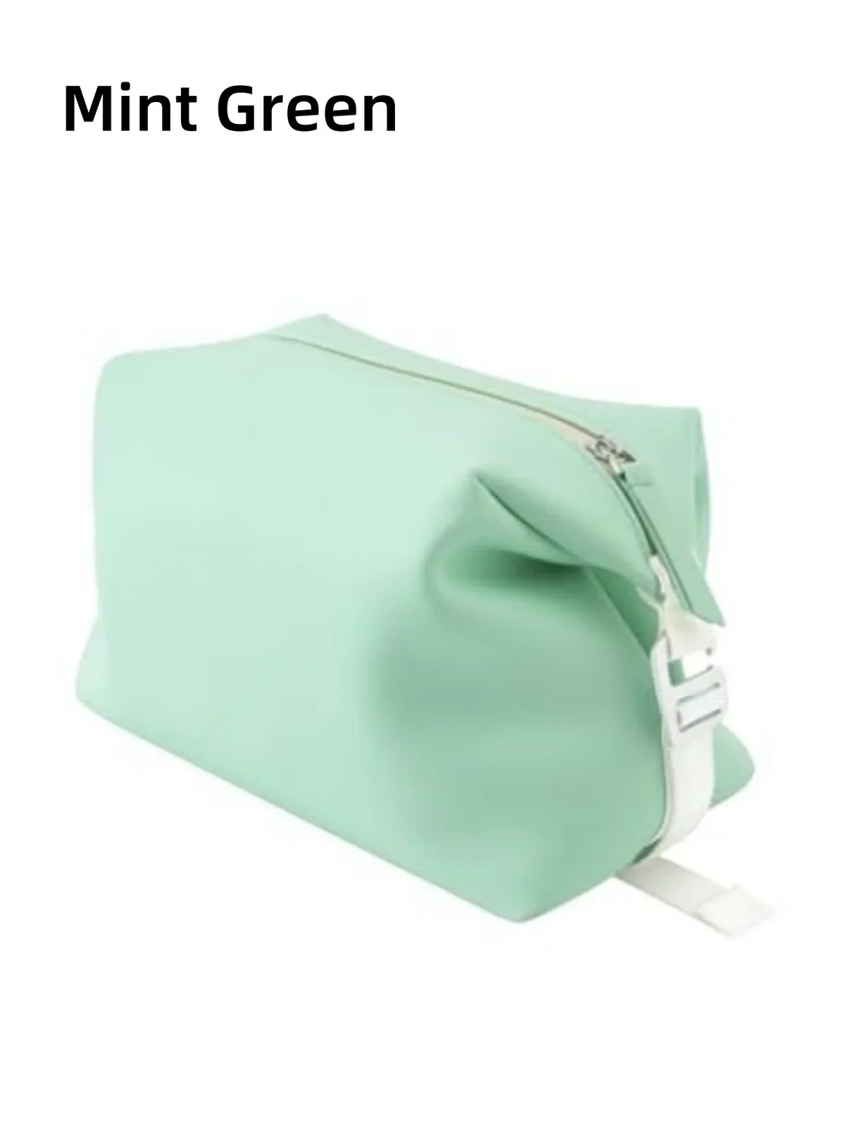 un sac de toilette et de maquillage de voyage en silicone, élégant, simple, uni et de haute qualité pour femmes, avec un crochet en métal, léger et facile à transporter, doté d'une texture lisse et de propriétés anti-froissement, un sac de bain multifonctionnel, idéal pour les voyages, les déplacements professionnels, les dortoirs étudiants, les cadeaux de saint-valentin pour petites amies, amies et personnes âgées, un article indispensable, un sac de maquillage pour femmes, un organisateur de salle de bain élégant, peut servir à ranger et organiser le maquillage, les produits de soins de la peau, les articles de toilette et les nécessités quotidiennes.