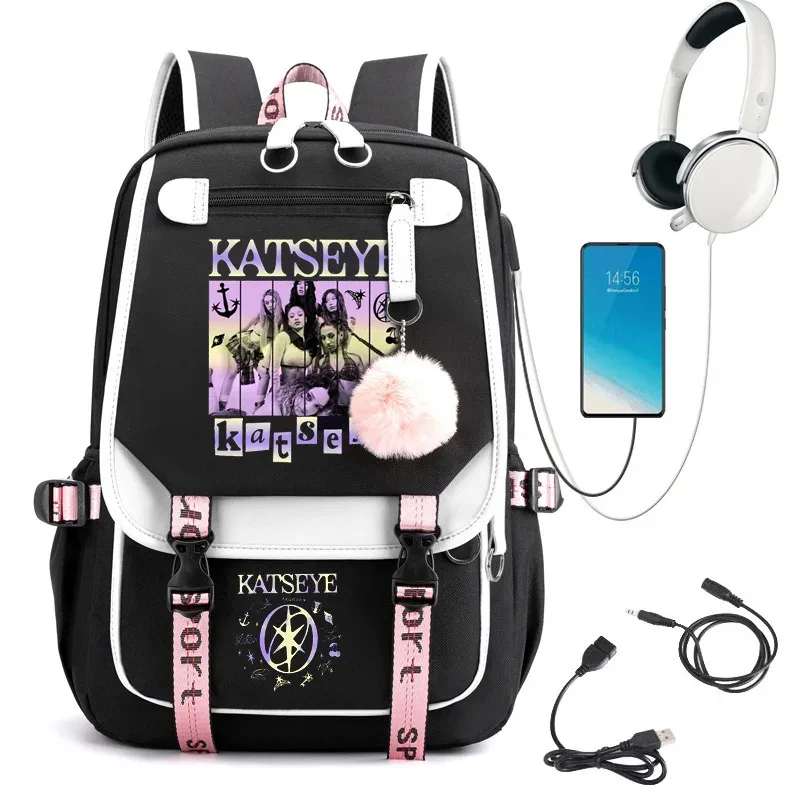 kayseye – sac à dos imprimé chao pour étudiants, sac d'école en toile de grande capacité, sac à dos de voyage de haute qualité pour garçons et filles