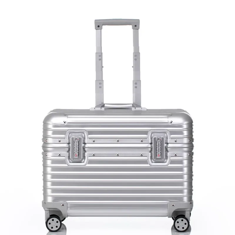 valise en aluminium 100%, étui pour appareil photo de photographie à ouverture supérieure, valise de cabine à main de 18/20 pouces, serrure par mot de passe, boîte à outils pour bagages