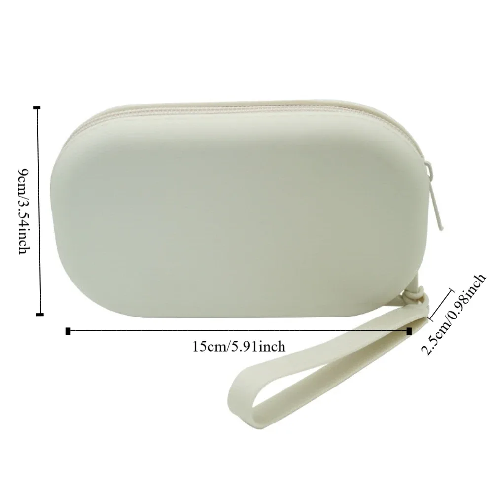 sac cosmétique en silicone de couleur morandi, porte-monnaie, grande capacité, sac de rangement multifonction, porte-pinceaux de maquillage, couleur unie
