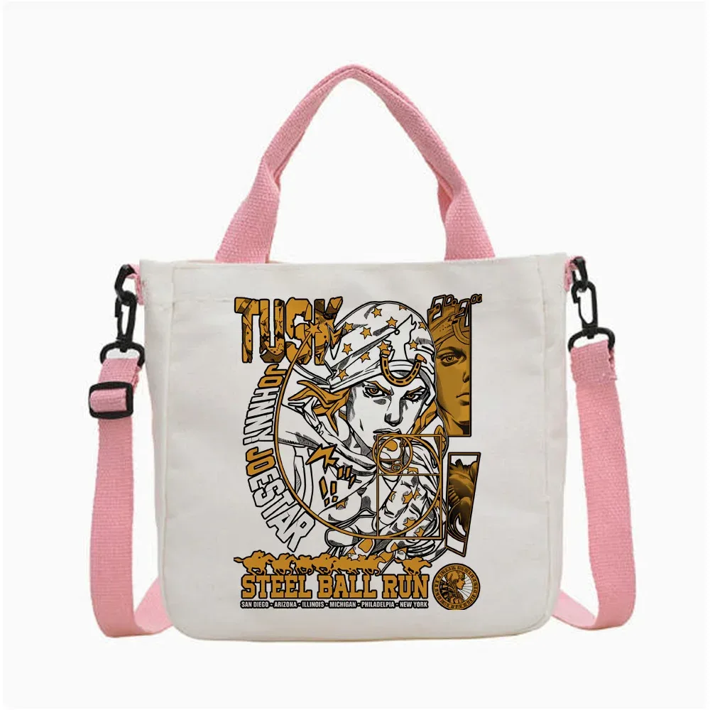 sac fourre-tout jojo bizarre adventure gyro zeppeli, sac de shopping pliable, personnalisable, réutilisable, femme