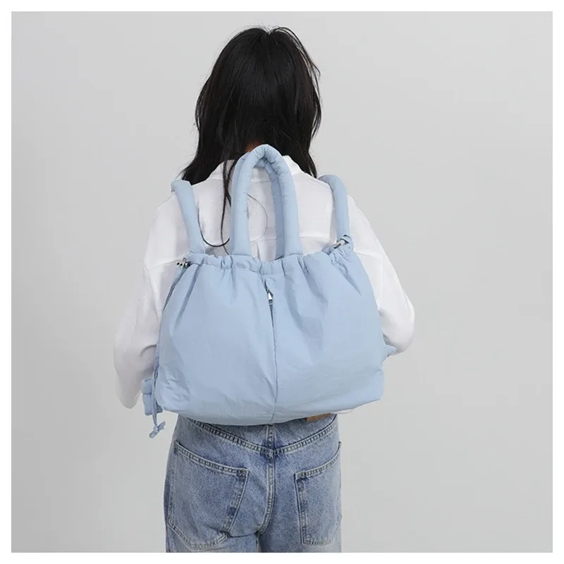 nouveau sac femme vers le bas rembourré veste sac mode unique épaule sac fourre-tout sac à dos sac à bandoulière mochila femininas grand sac fourre-tout