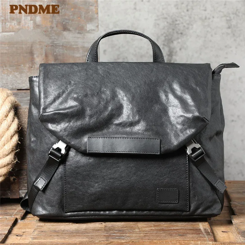 PNDcloser-Sac à Main en Cuir group Naturel pour Homme, Sacoche de Travail Noire, Étui à Bombes, Design de Luxe, Mode Décontractée