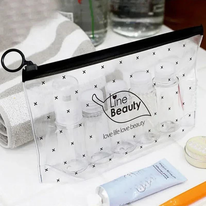 trousse à cosmétiques transparente pour femmes, trousse de toilette, trousse de maquillage de beauté, trousse de toilette de bain, trousse de toilette, trousse de toilette de voyage, trousse de toilette de mode