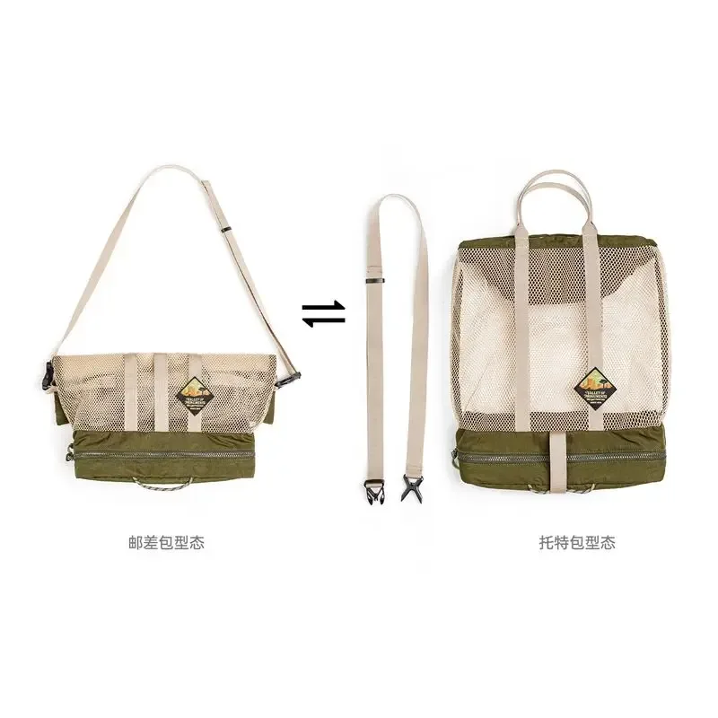 sac de pêche multi-usages maden pour homme, style workwear américain, pliable 2-en-1, sac bandoulière et fourre-tout grande capacité, sac messager décontracté pour l'extérieur