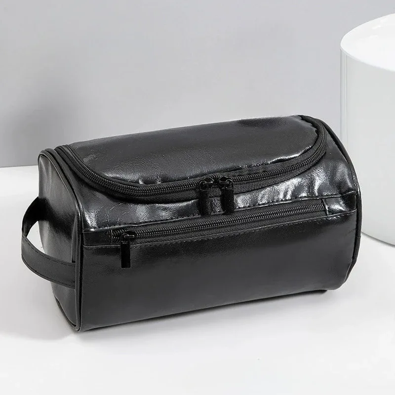 trousse de toilette en cuir pour hommes et femmes, trousse de toilette suspendue pour hommes, trousse de toilette de voyage, grande trousse à cosmétiques pour voyage