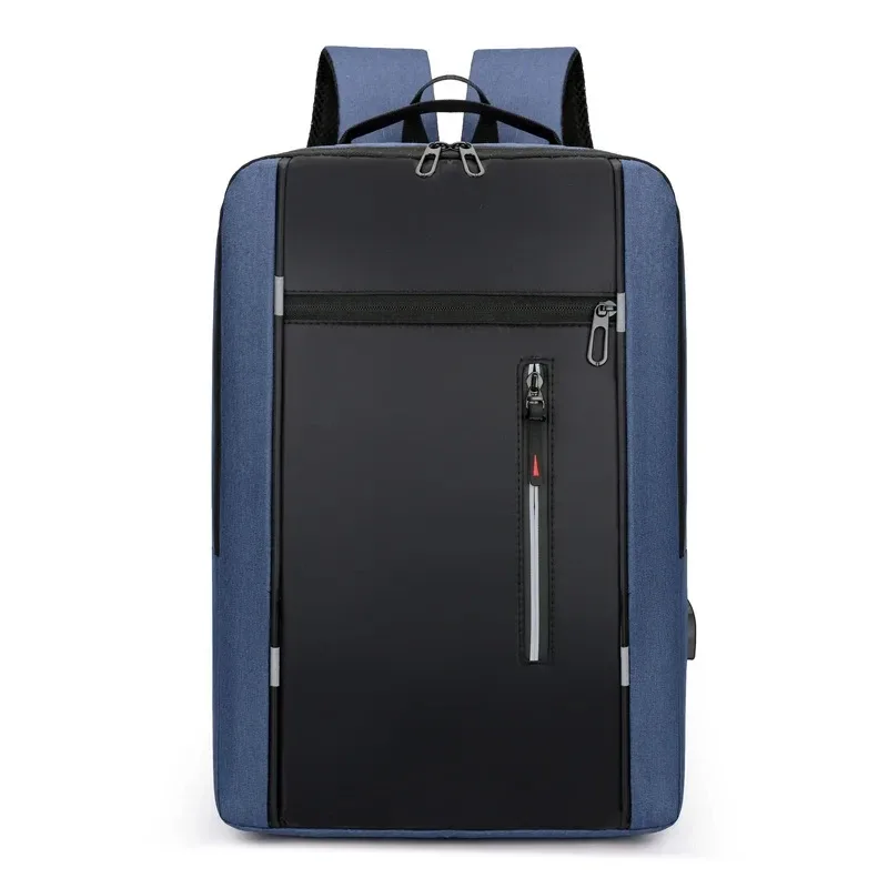 sac à dos oxford étanche pour hommes, 15.6 pouces, avec port de chargement usb, sac d'école de voyage d'affaires de grande capacité