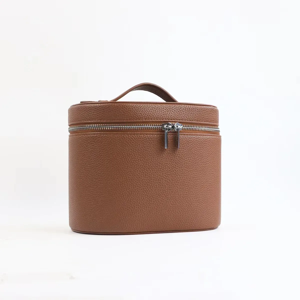 sacs à cosmétiques de voyage en cuir pu avec poignée minimaliste, double fermeture éclair, trousse de maquillage de beauté portable pour dames, nouvelle collection