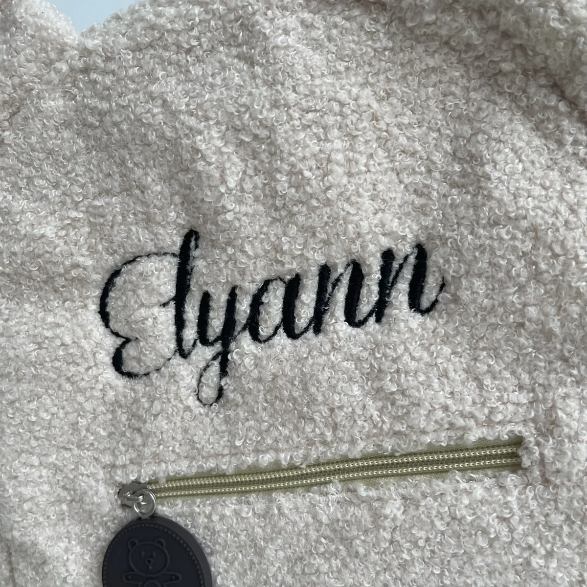 sac à dos en peluche ours personnalisé fait main avec nom, sac de marche, sac de campus, sac à bandoulière brodé pour enfants automne-hiver
