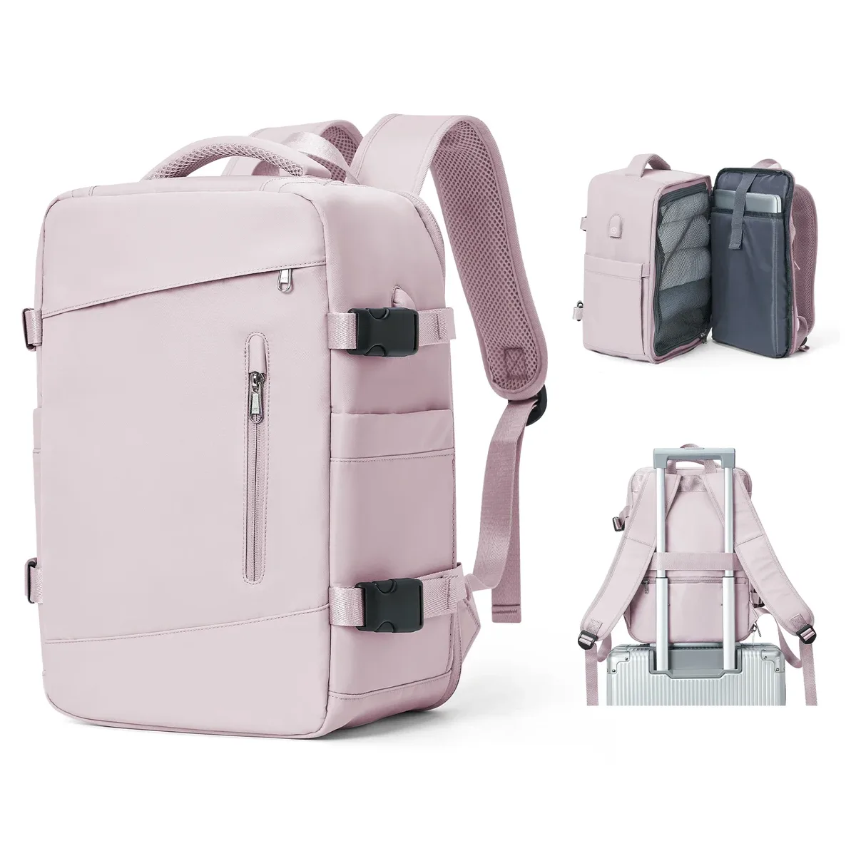 sac à dos pour ordinateur portable de taille cabine 40×20×25 cm, sac à dos de grande capacité pour les voyages en avion, les week-ends et les voyages d'une nuit