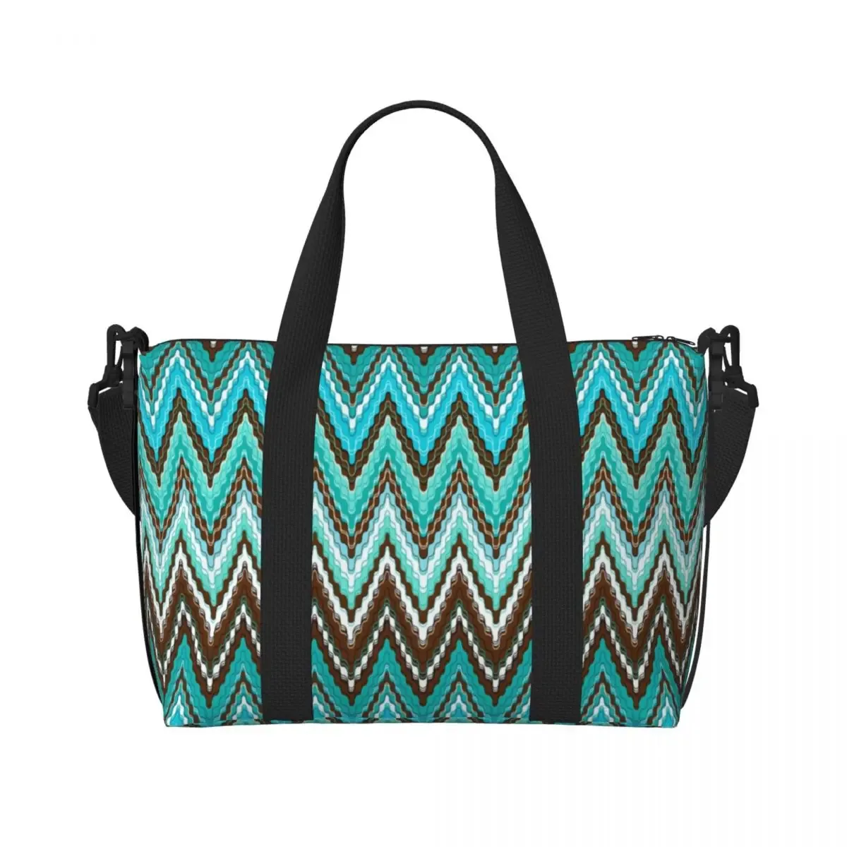 sac fourre-tout boho personnalisé pour femme, sac de plage moderne chic, extra large, sac de sport à main, géométrique, multicolore, sacs de voyage, sacs à provisions