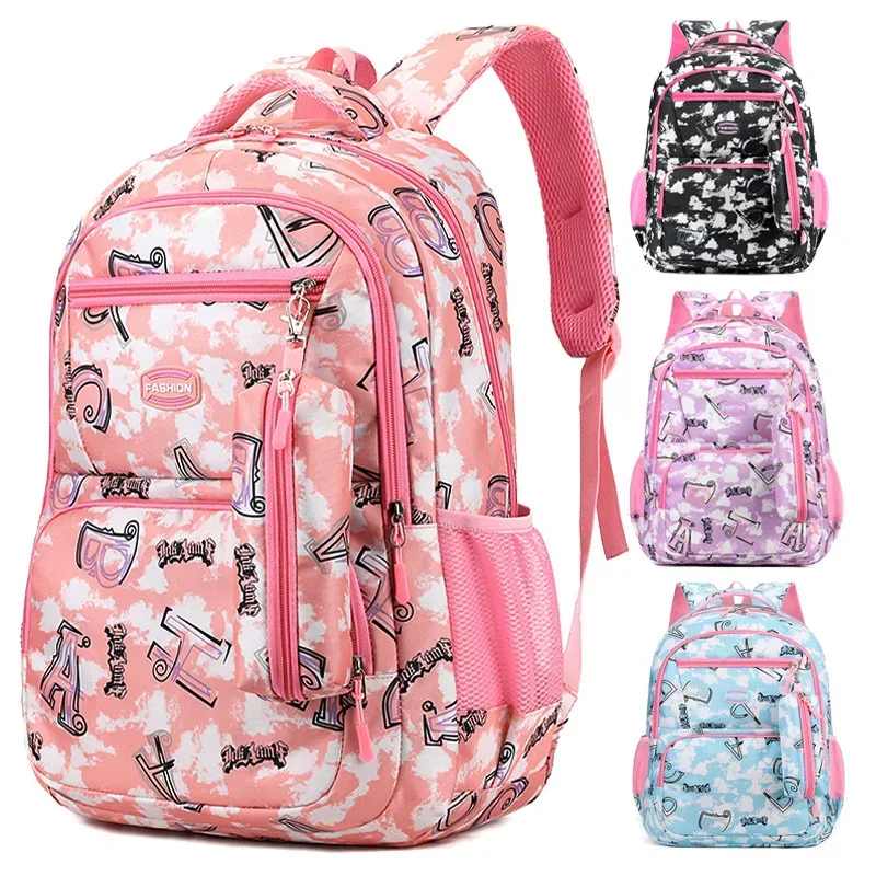 sac à dos tendance pour filles, élèves du primaire, trousse à crayons, sac d'école de style coréen, sacs à double épaule, gifs pour enfants