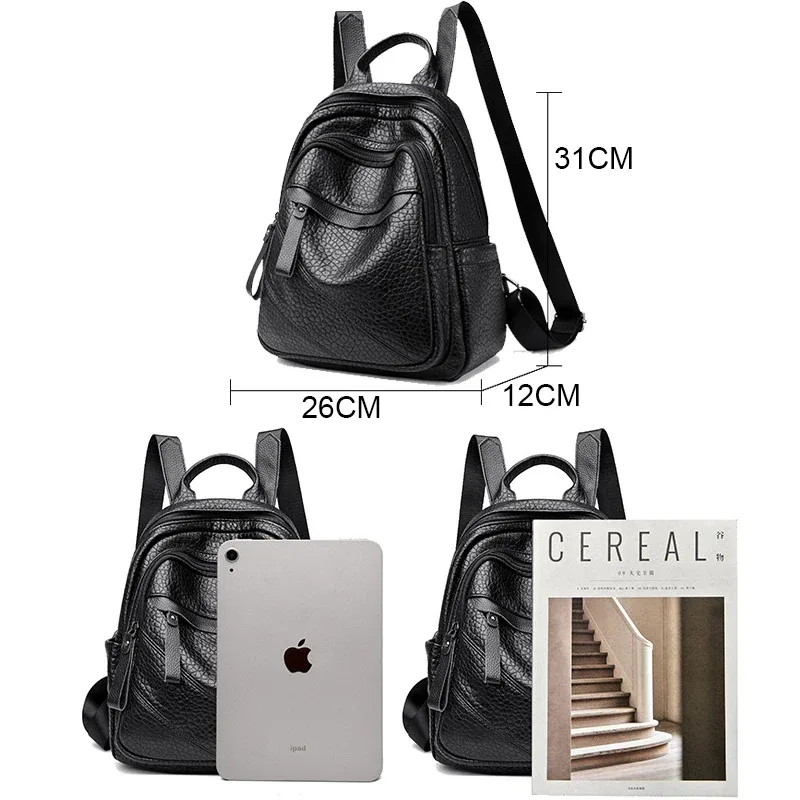 sac à dos en cuir de grande capacité pour femme, sacs d'école vintage, sac à dos de voyage, sac à livres pour femme, sacs à main, haute qualité