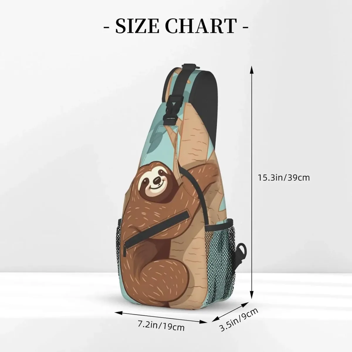 sac dos polyester marron bleu paresseux souriant compacts compartiments poche latérale transports actifs urbains