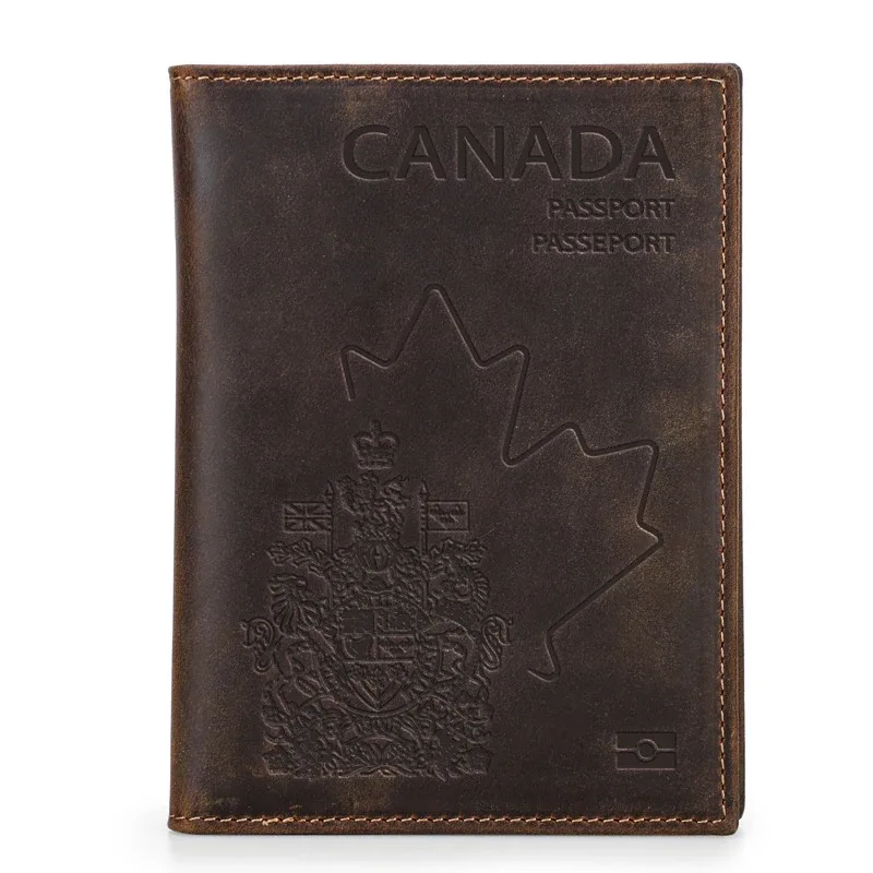 porte-passeport en cuir de vache véritable avec étui airtag-portefeuille de voyage bloquant rfid, poche anti-perte et porte-carte pour hommes et femmes