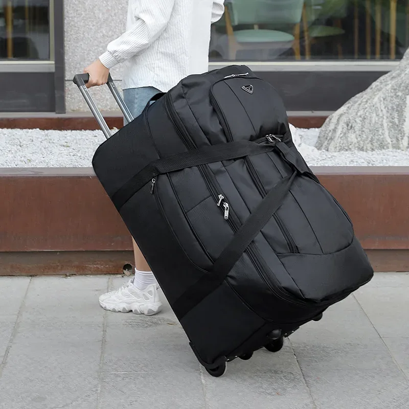 sac de voyage à roulettes oxford grill trolley, valise pliante, qualité, grande taille, organisateur de bagages, nouveau, 2025