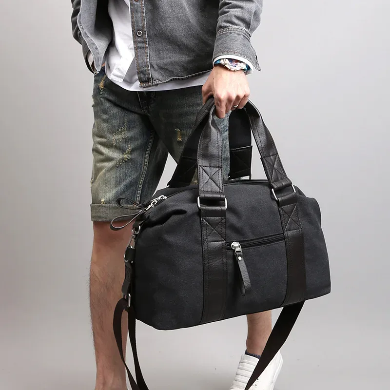 sac de voyage fourre-tout en toile de grande capacité pour hommes, bagages initiés, sac à bandoulière, sport coréen, gymnase, fitness, polochons, sacs de voyage courts