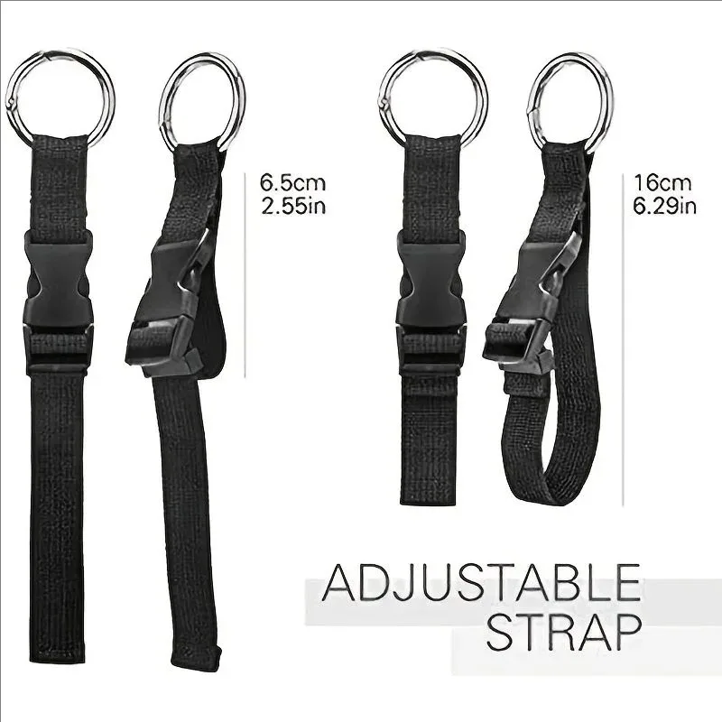 ceinture fixation sac nylon robuste anneau metail boucle forte transport voyage shopping aventure plein air