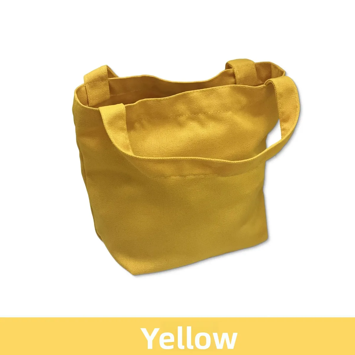 sac fourre-tout coréen en toile, couleur unie simple, sacs de shopping tendance, petits sacs pour le quotidien, sac à main pliable décontracté