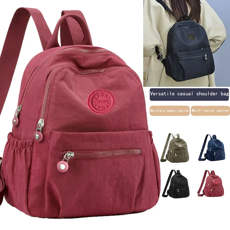 sac à bandoulière double, en tissu oxford à la mode, sac pour hommes et femmes, en nylon, sac à dos décontracté pour faire les courses.