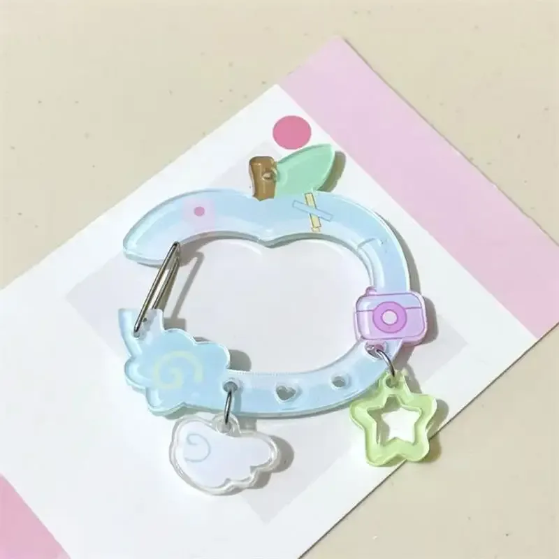 porte-clés mousqueton en acrylique kawaii, porte-clés de dessin animé mignon pour sac à dos, breloque de sac et accessoire de sac ita