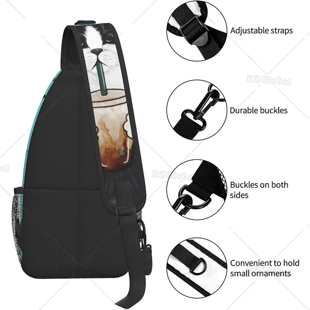 sac à dos à bandoulière pour hommes et femmes, sacoche de poitrine unisexe pour voyage, randonnée