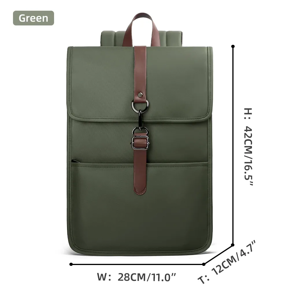 hk classique affaires sac à dos pour hommes décontracté 15.6 pouces pochette d'ordinateur avec usb étanche collège sacs d'école travail bureau sacs à dos