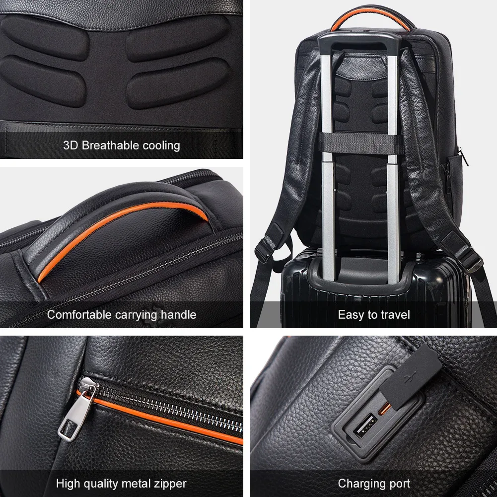 humerpaul-sac à dos de voyage pour homme d'affaires, école, extensible, usb, grande capacité, ordinateur portable 15.6 pouces, extérieur